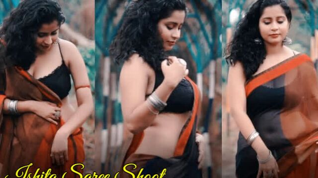 Ishita-check print saree