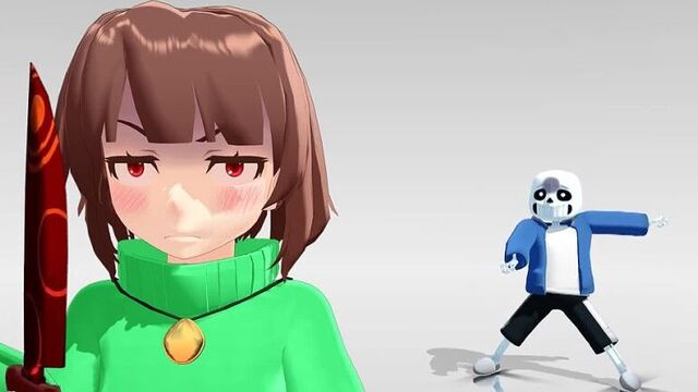 Undertale california girls chara x sans