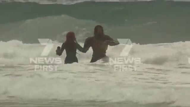 Эмбер херд и джейсон момоа на съемках аквамена [360]