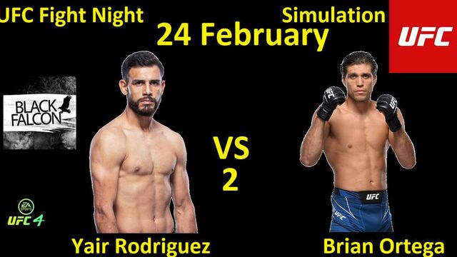 Яир родригес против брайана ортеги 2 бой в ufc 4/ ufc fight night