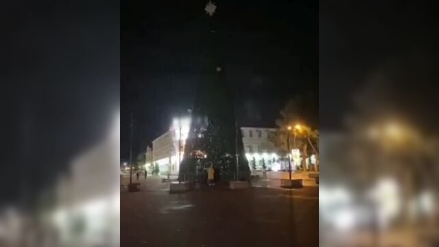 В геленджике женщина решила собой украсить ёлку