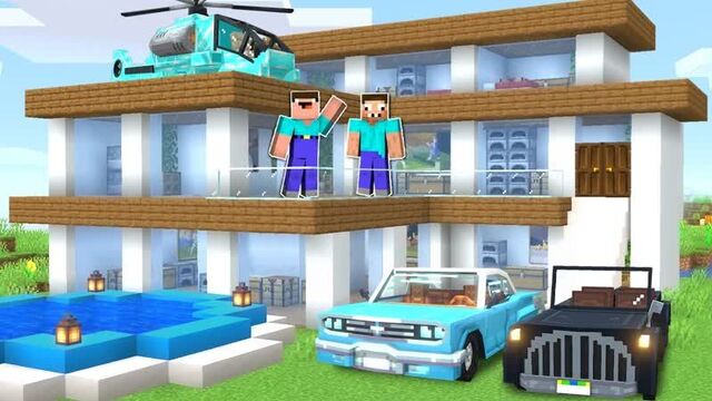 [dakplay] нуб и про проникли в дом миллионера в майнкрафт ! нубик и про троллинг ловушка minecraft (1080p)