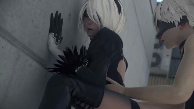 Nier automata - 2b 9s sfm nsfw 3d r34 blender hentai porn rule34