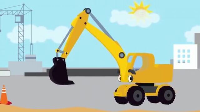 Песенки для детей - экскаватор - синий трактор - развивающая песенка про машинки