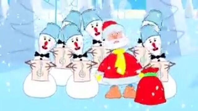 Дед мороз синий трактор детская развивающая новогодняя песенка - 240p