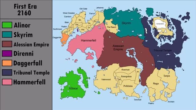 Как менялась карта тамриэля