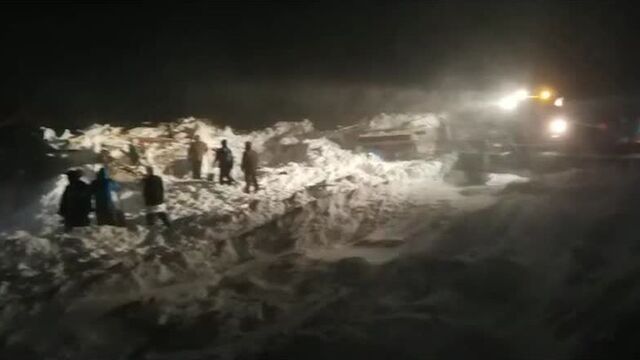 Сход лавины в норильске