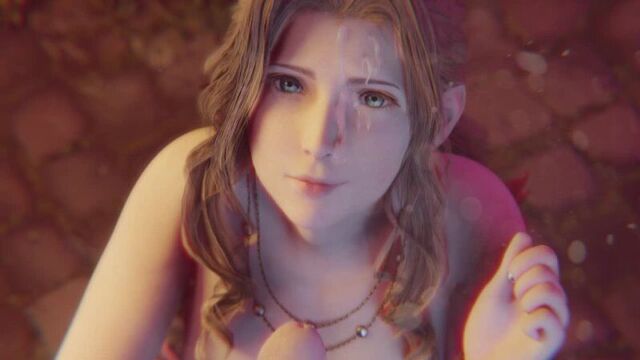 Aerith facial - nude - less cum (audio) bulging senpai 3d porn