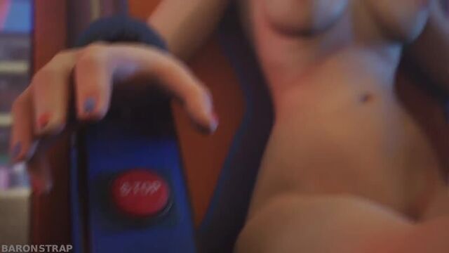 Baronstrap - tracer tickled in d'va's arcade (overwatch) - 3d sfm hentai
