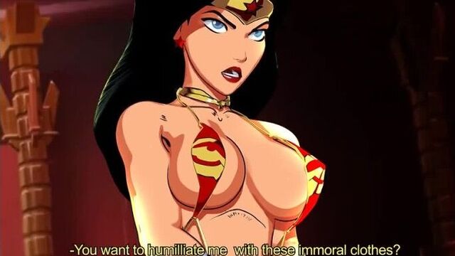 Wonder woman, erotic dance, dc comics hentai