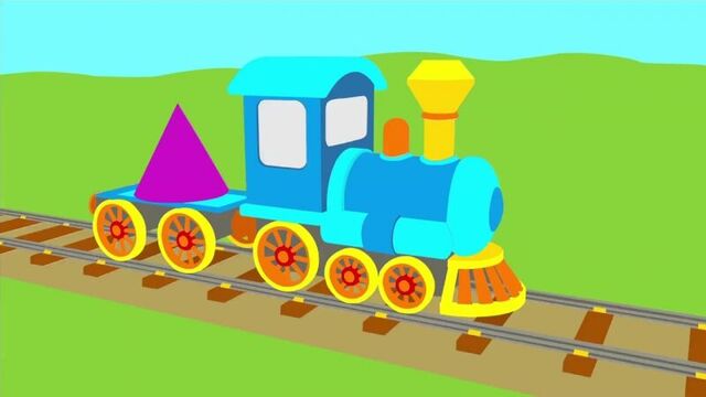 Грузовичок лева и поезд (учим цвета)