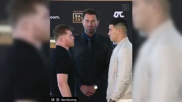 Альварес и бивол на дуэли взглядов