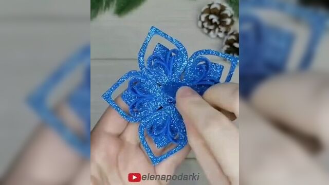 Мастер-класс снежинка из фоамирана