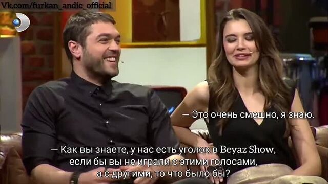 «tatli intikam / сладкая месть» фуркан андыч и лейла лидия тугутлу гости программы«beyaz show»