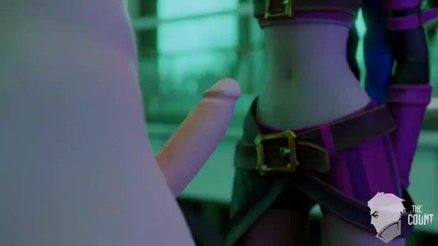 Джинкс из league of legends, хорошо так играет на флейте.