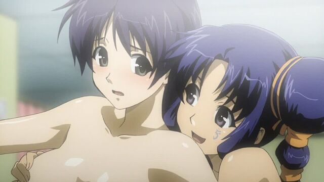 Лапают сиськи - аниме заморозка / freezing (эротические моменты этти ecchi хентай hentai anime кадр горячий hot momets tits big