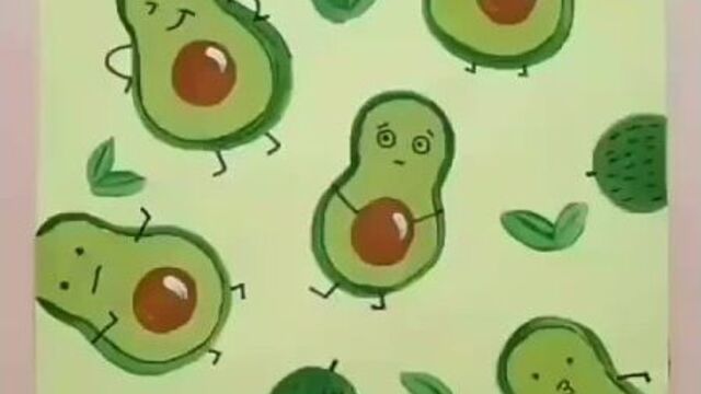 Учимся рисовать авокадо.
