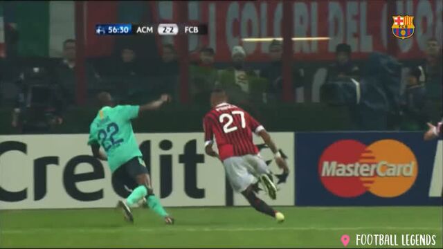 Кевин-принс боатенг забил шикарный гол в ворота барселоны