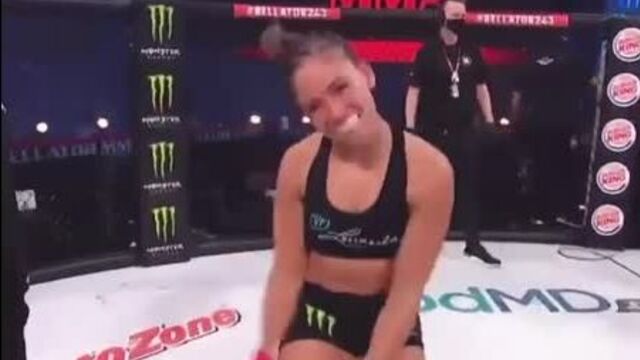 Валери лореда нокаутировала соперницу и отметила победу зажигательным танцем!