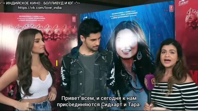 Тара сутария и сидхарт мальхотра в интервью во время продвижения фильма marjaavaan