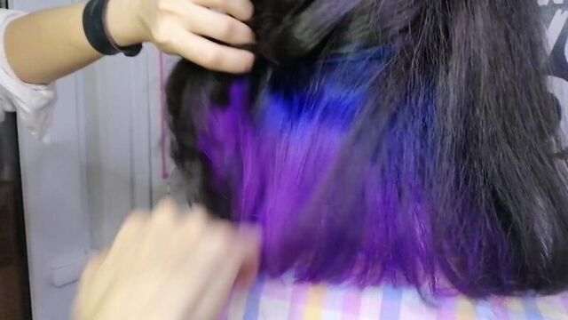 Скрытое окрашивание. фиолетовый)