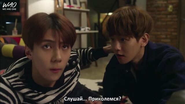 Смешной момент. дорама exo по соседству | exo next door ер.2