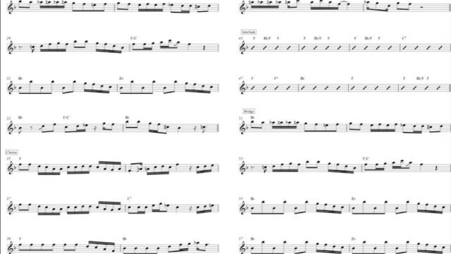 Ноты для саксофона "yakety sax"