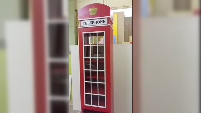 Английская телефонная будка - шкаф london-1. книжный шкаф в детскую