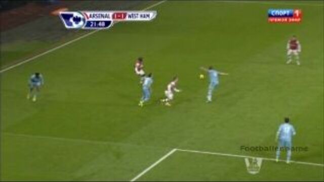 Гол лукаса подольски в ворота «вест хэма» | 2012/13