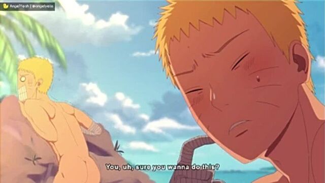 Наруто на пляже использовал технику клонирования чтоб хината одновременно дрочила с двух сторон и сосала .