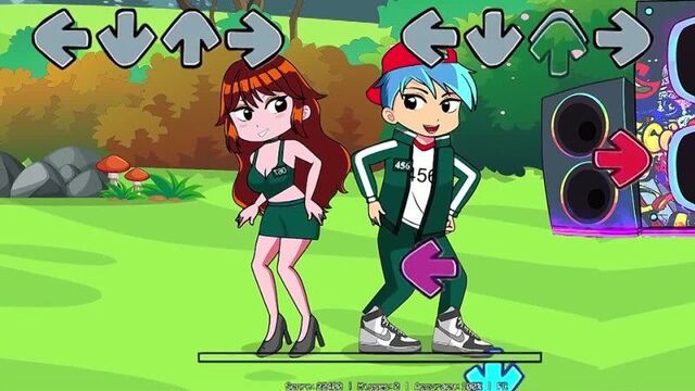 Squid game fnf vs huggy wuggy in poppy playtime game - friday night funkin - rainbow animation