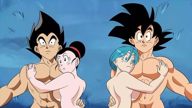 Bulma briefs x gogeta & chichi x son goku - riding; creampie; orgasm; big boobs; 3d sex porno hentai; [dragon ball z]