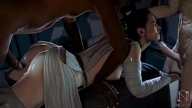 Rey skywalker x stormtrooper - group sex; gangbang; bbc; blacked; interracial; 3d sex porno hentai; (by niisath) [star wars]