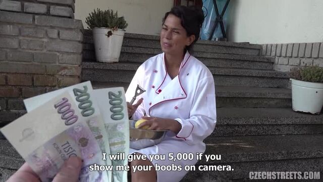 Czechstreets - e115 veronika - cook with huge tits and mega clit [новое порно, сосет, минет, чешское, анальное, грудь]