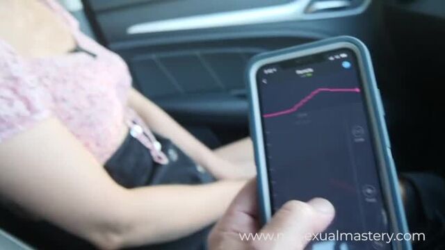 Remote control toy vibrator in shopping centre with public sex