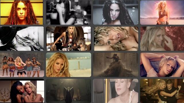 Top 50 most watched shakira's videos on youtube