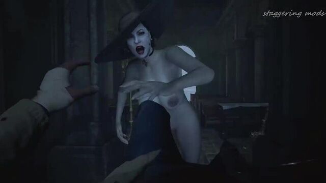 Resident evil 8: village — lady dimitrescu — nude mod (showcase)