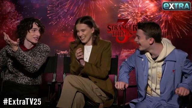 Millie bobby brown, finn wolfhard and noah schnapp talk their awkward kissing scenes on ‘stranger things’