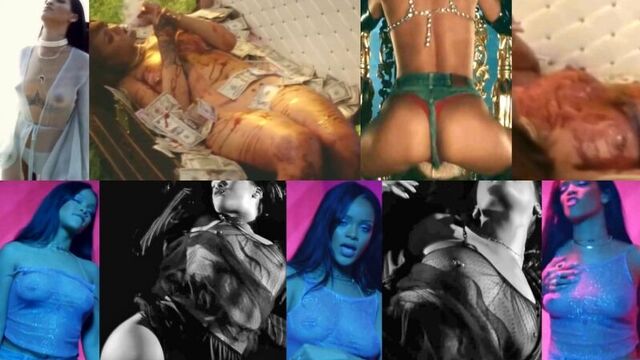 Rihanna голая. увеличенные bd, hd-кадры с титьками со всех клипов рианна (nude tits, обнажённые сиськи знаменитости, эротика)