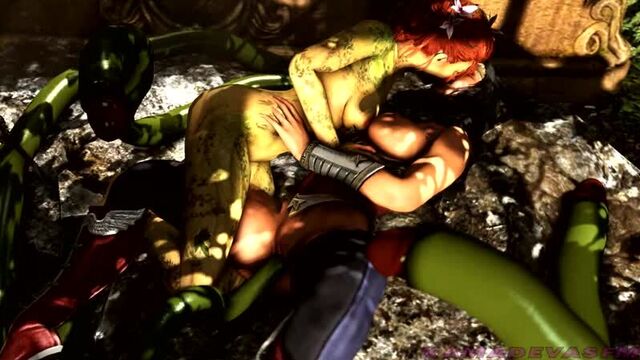 Poison ivy , wonder woman and tentacles 60fps 1080p (dc sex)