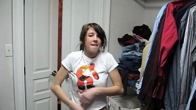 Cute girl stripping (with actual audio) 2 of 2