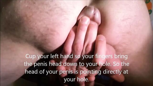 Self fuck tutorial. stick your dick in your ass.