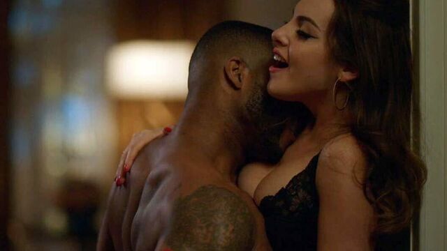 Elizabeth gillies cleavage in scene on scandalplanet.com