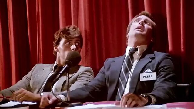 Double blowjob under the table