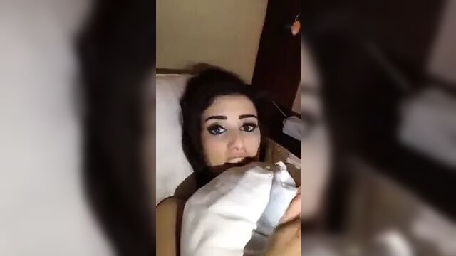 Arab girl naked on bed
