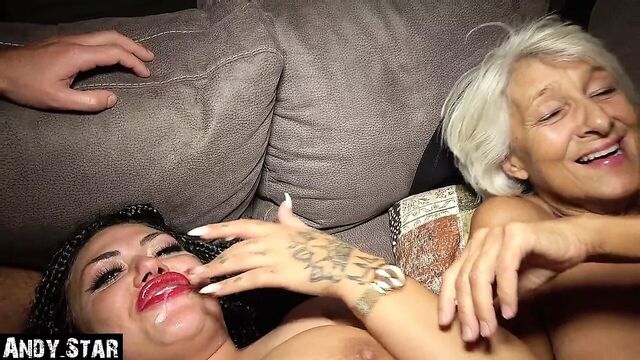 Grandma gets fucked – granddaughter going crazy