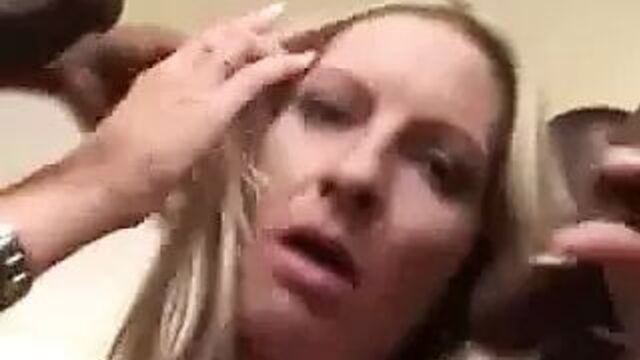 Husband watches wife getting gangbang