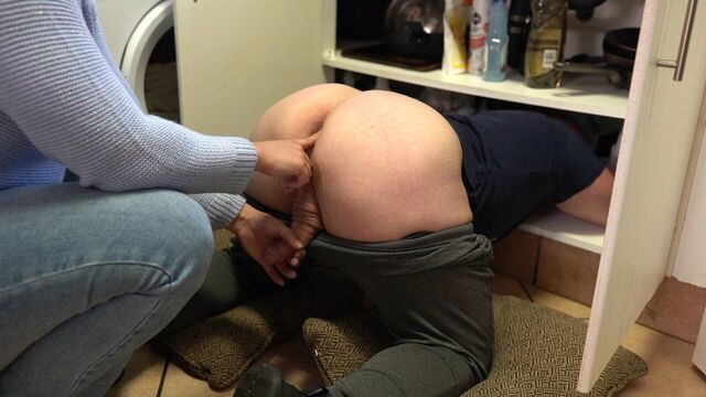 Plumbing the plumber - femdom pegging – reach around prostate anal cum preview