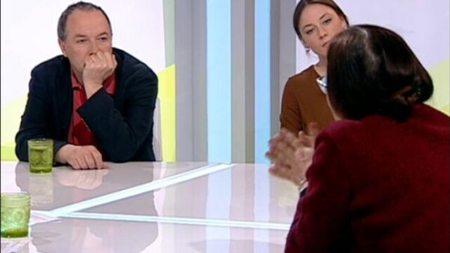 -сергей урсуляк, полина чернышова и дарья урсуляк в программе "наблюдатель" (04.06.2015)