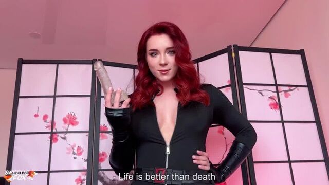 Черная вдова устроила сладкую пытку русскому ивану, отсосала и дала трахнуть в анальную дырку - cosplay marvel